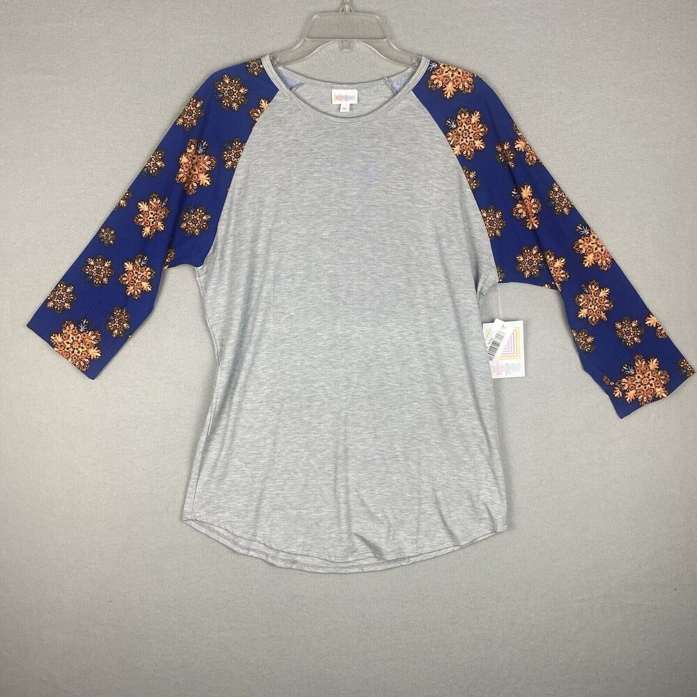 LuLaRoe Womens Randy 3/4 Raglan Sleeve Super Soft Stretch Fabric T-Shirt Size XL